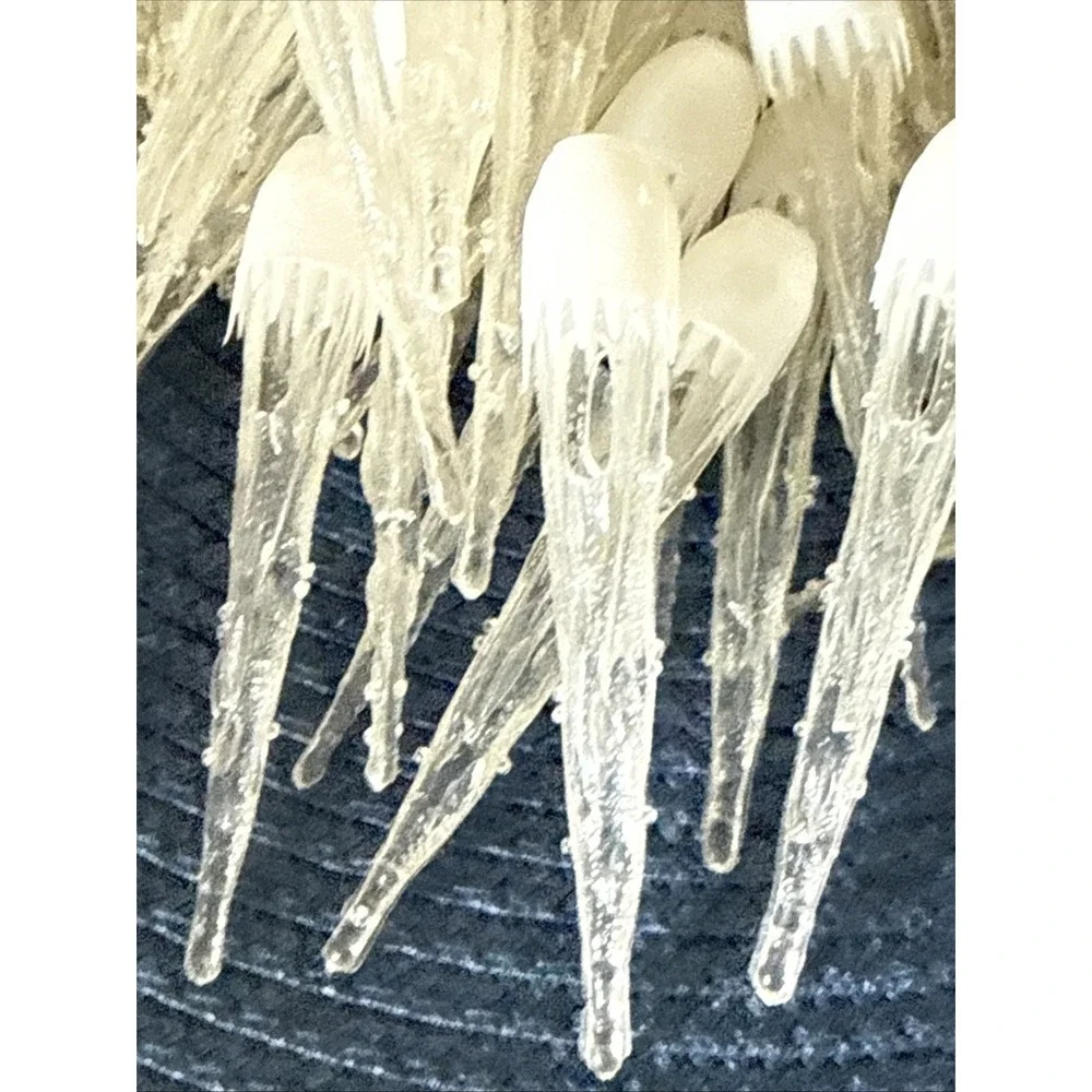 Vintage Lot 72 Plastic Icicle Christmas Tree Light Replacement Covers 3.75